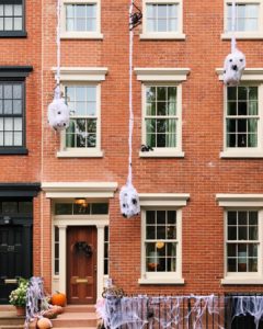 Halloween decorations in West Village NYC