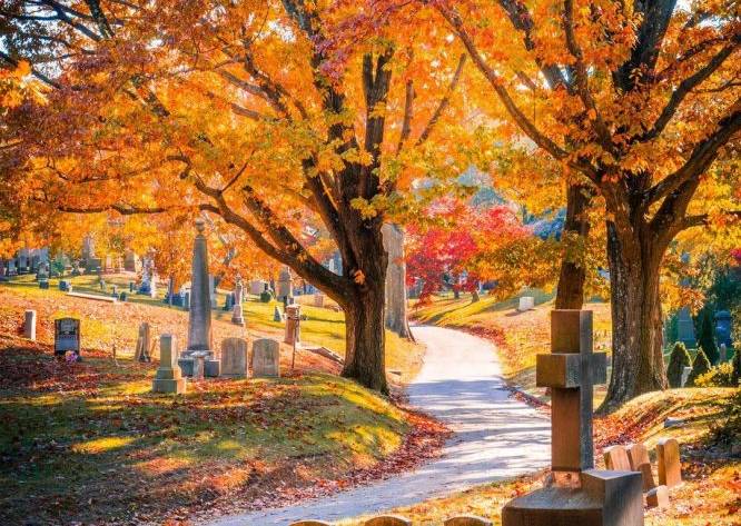 Fall foliage at Green-Wood Cemetery