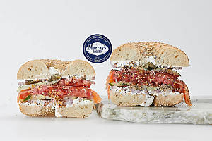 Lox and cream cheese bagel from Murray's Bagels in NYC