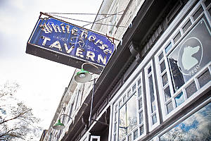 Sign of White Horse Tavern in NYC.