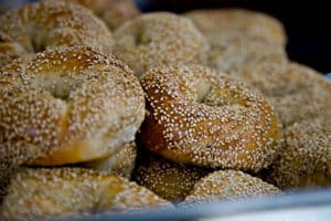 Sesame bagels from Absolute Bagels NYC
