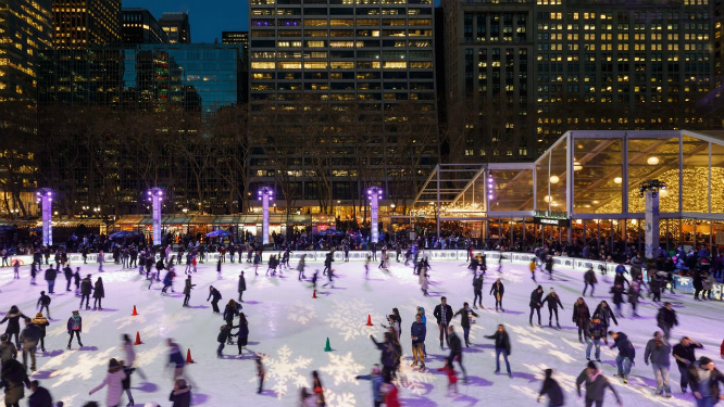Ice rink at Bryant Park