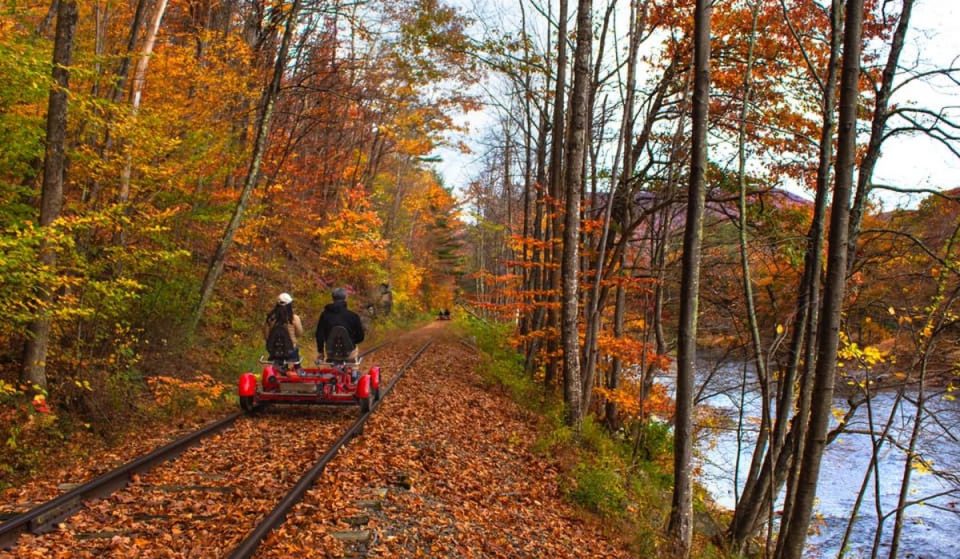 Take A Gorgeous Fall Foliage Ride In The Catskills On Historic Railroad Tracks