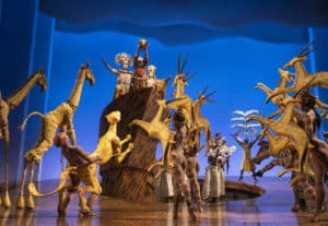 Cast of Lion King on Broadway.