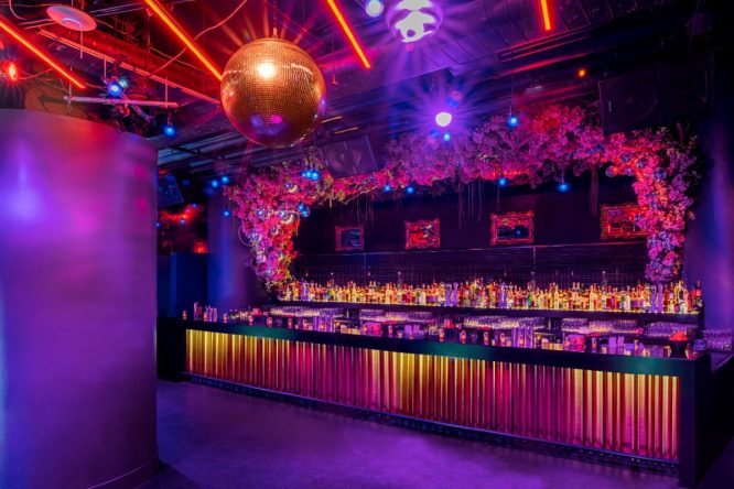 Interior of Daphne nightclub in New York City.