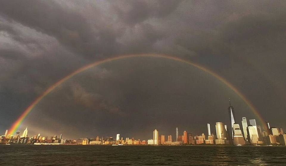 A Double Rainbow Colored NYC Skies On The Anniversary Of 9/11