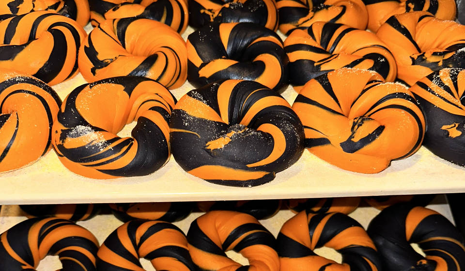 A Spooky Halloween Bagel Is Bubbling Up In Liberty Bagels’ Cauldron For A Limited Time