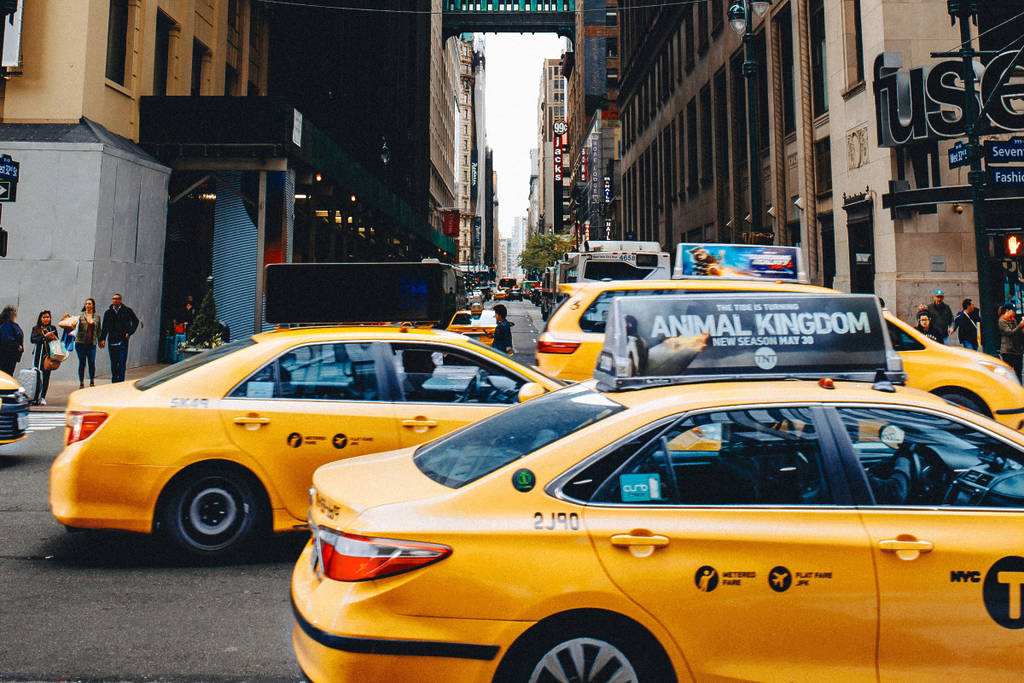 Yellow NYC taxis