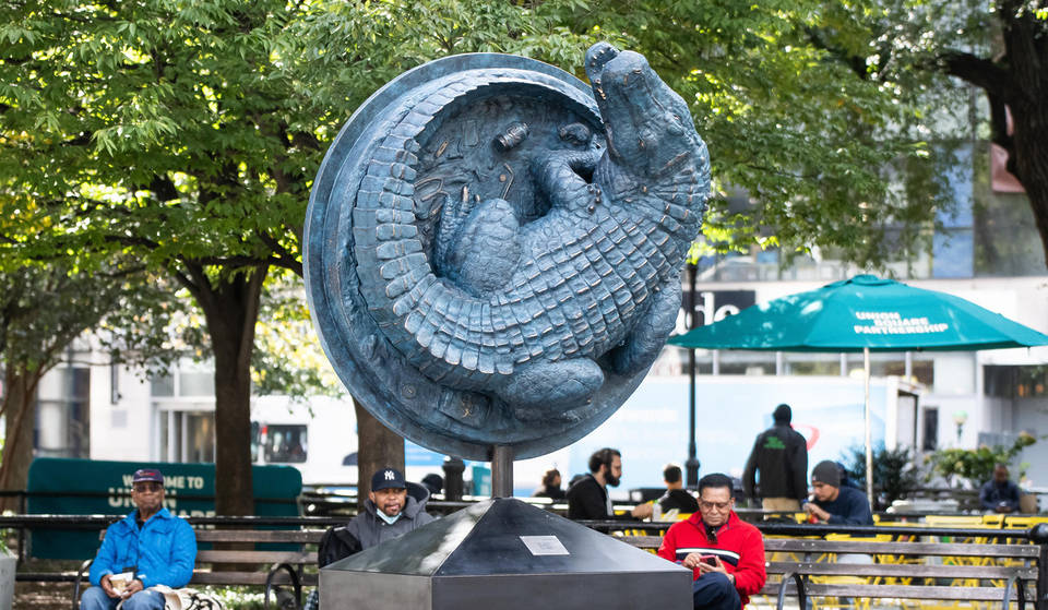 A Century-Old NYC Myth Gets Brought To Life Through A Sewer Alligator Sculpture