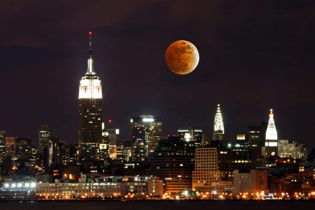 Full moon over NYC