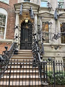 House on UES decorated for Halloween