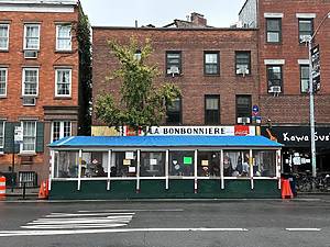 Exterior shot of La Bonbonniere in the West Village