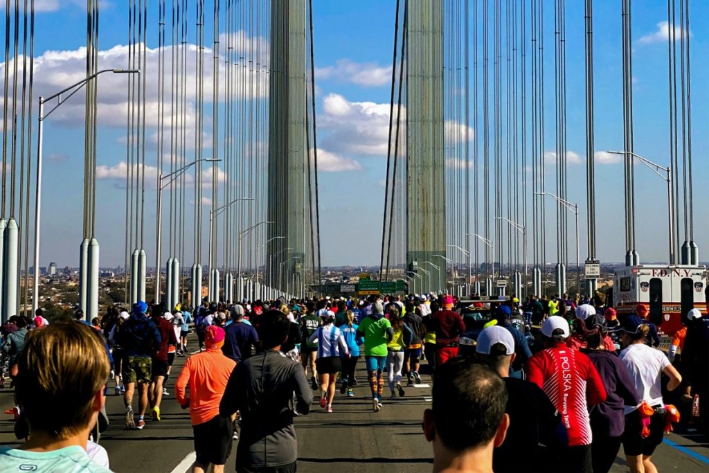 Verrazzano Bridge during NYC Marathon
