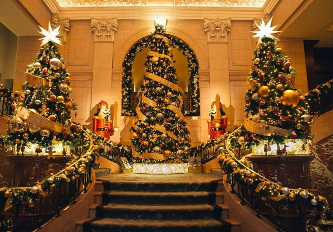 Christmas decorations at The Peninsula Hotel