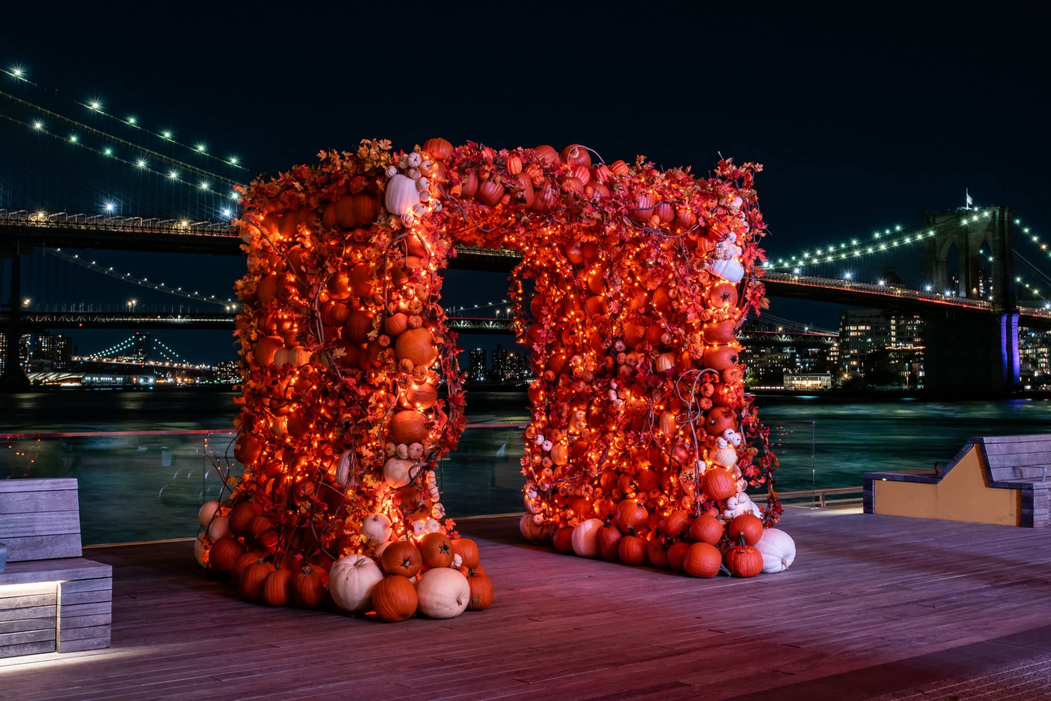 Seaport's Pumpkin Arch