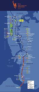 Map of the 2023 NYC Marathon