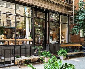 Exterior of THE ELK coffeeshop in the West Village