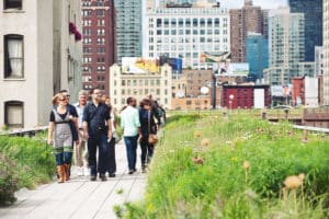 People walking on The High Line NYC