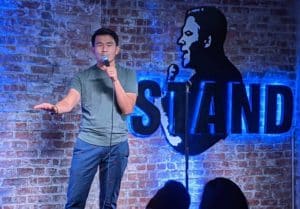 Comedian on stage at The Stand in NYC