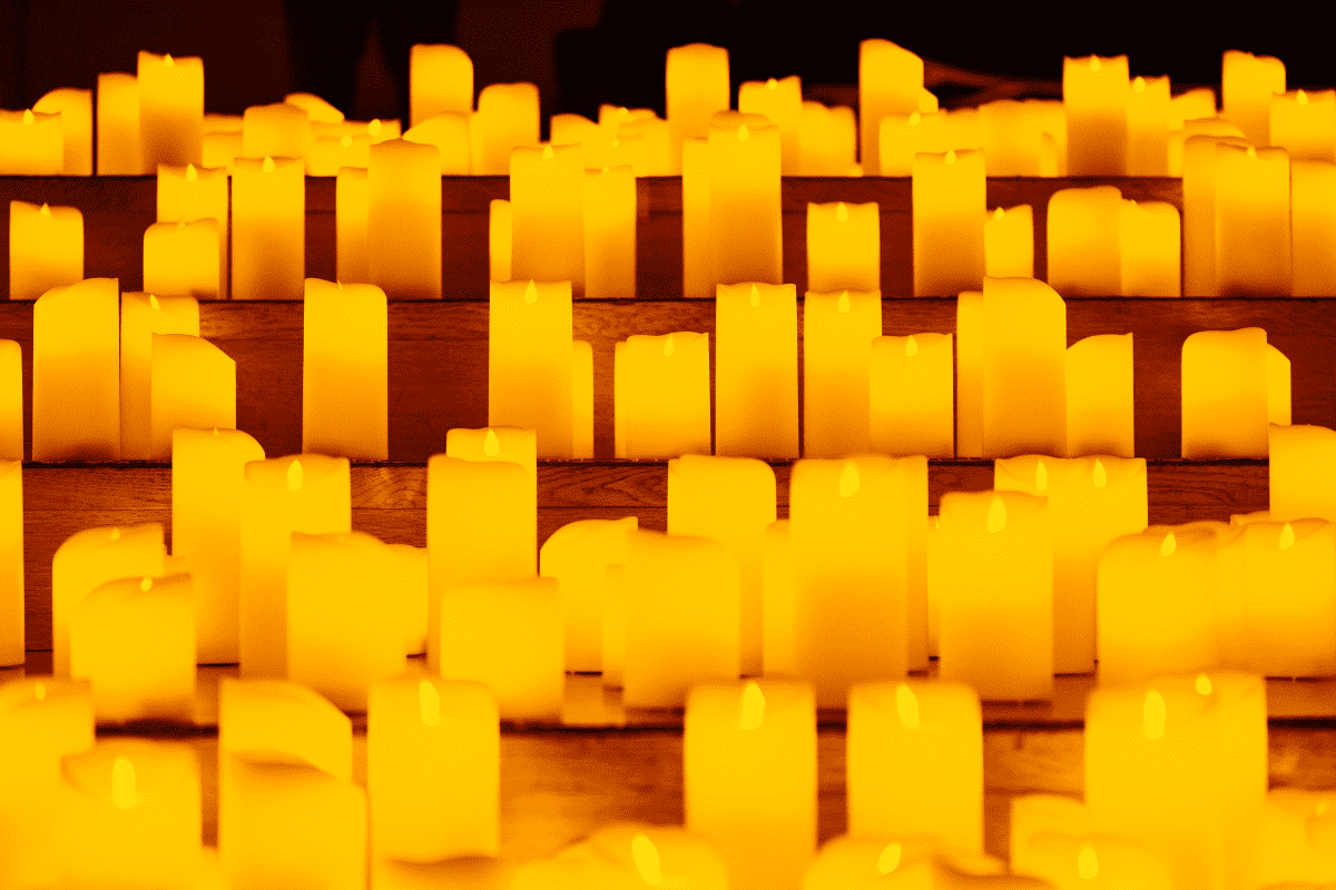 Close up shot of candles