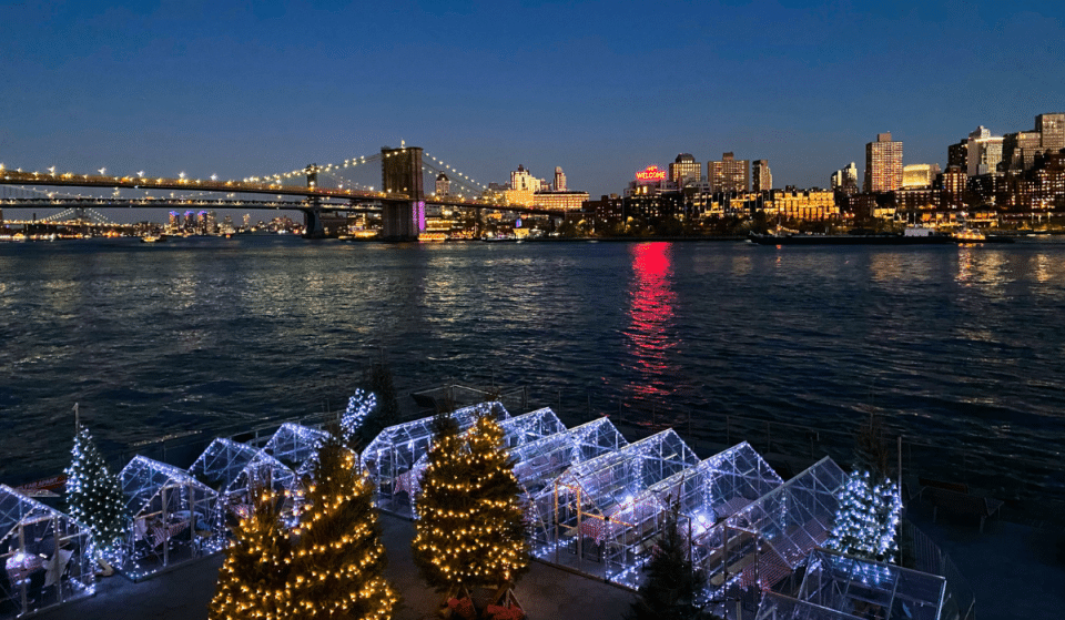 The Cozy ‘Santa’s Winter Wonderland’ Returns With Panoramic Views Of The BK Bridge